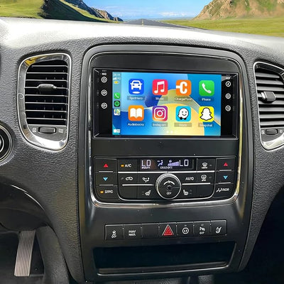 Double Din Car Stereo Radio Upgraded for for 2011 2012 2013 Dodge Durango GPS Navi Head Unit 7 inch Touch Screen Android 14 Support Wireless Carplay Android Auto-/FM/SWC/WiFi/Bluetooth/Camera
