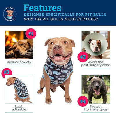 Pittie Clothing Pit Bull Muscle Tee for Dog Breed Dog Shirts Pet Printed Clothes Cool Funny