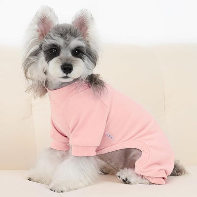 XPUDAC 3 Pack Fleece Dog Pajamas Warm Winter Dog Clothes for Small Medium Dogs Girl Cozy Puppy Pjs Pet Outfit Doggie Onesie Costume, Purple, Pink, Hotpink, L