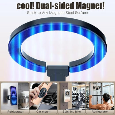 Magnetic Phone Ring for MagSafe Dual-Sided Magnetic Phone Grip Magnet Phone Stand Grip Compatible with iPhone 17/16/15/14/13 Pro Max Plus Mag Safe Accessory for Car Mounts (Blue)