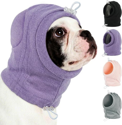 MIGOHI No Shake Ear Wrap for Dogs - Breathable Dog Ear Protection for Hematoma,Stop Shaking & Scratching,Dog Ear Muffs for Grooming, Calming Hoodie for Dogs Separation,Thunderstorms,L,Purple