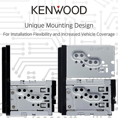 KENWOOD DMX4710S Digital Car Stereo (50W x 6-Ch), Wired Apple CarPlay & Android Auto, Bluetooth-Enabled Head Unit with 6.8" LCD Display, Single DIN Touchscreen Car Stereo with USB Mirroring
