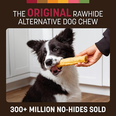 Earth Animal No Hide Chews - from the Grill Rolls Bacon Cheeseburger Flavor Rawhide Free Medium Dog Chews - 3 Count