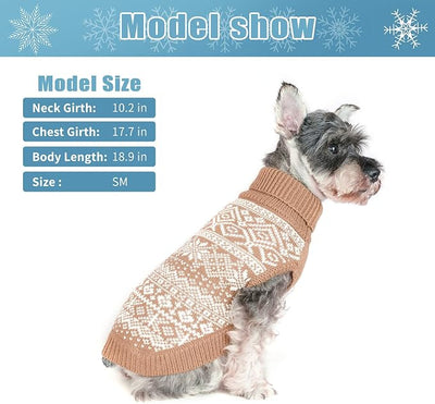 HOMIMP Dog Sweater Argyle - Warm Sweater Winter Clothes Puppy Soft Coat, Ugly Dog Sweater for Small Medium and Large Dogs, Pet Clothing Boy Girl