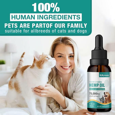 2 Pack Hemp Oil for Dogs & Cats- Helps Pets with Аnxiety, Pаin, Strеss, Аrthritis, Sеizures Rеlief - Organic Pet Неmр Oil Drops Treats - Skin Нiр Jоint Hеalth Rich in Omega 3-6-9