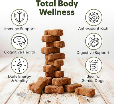 Turkey Tail Mushroom for Dogs - 150 Soft Chews - with Turkey Tail, Lion’s Mane, Chaga, Reishi & Shiitake - Immune Support & Cognitive Health Mushroom Supplement for Dogs