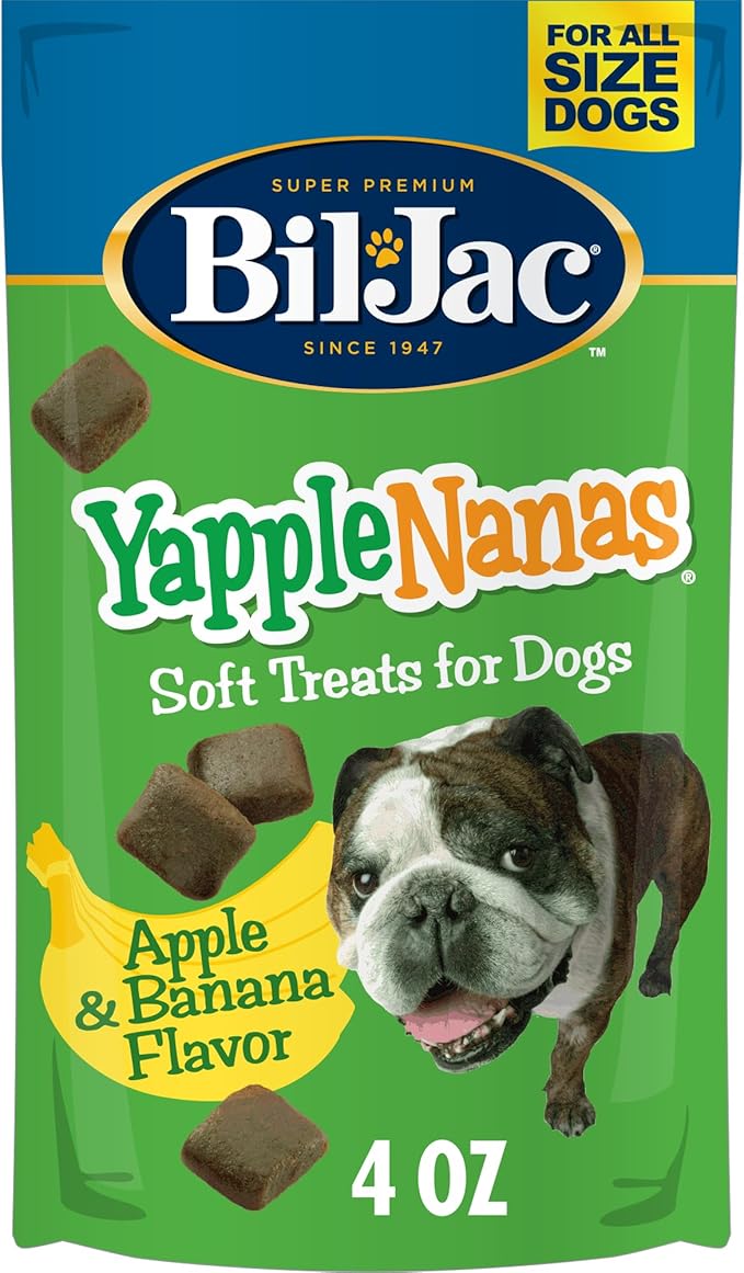 Bil-Jac Yapple-Nanas Soft Dog Treats | Apple & Banana Flavor | 4 oz