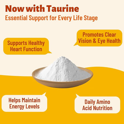 19.4oz Vitamins Supplements and Taurine for Dogs with CoQ10, Glucosamine,Omega 3, MSM - Dog Multivitamins for Heart Health, Immunity Support, Antioxidant Protection