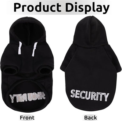 SAWMONG Dog Hoodie,Flannel Pet Hooded Sweater with Hat Puppy Pullover Sweater Shirt,Dog (Security Black,M)
