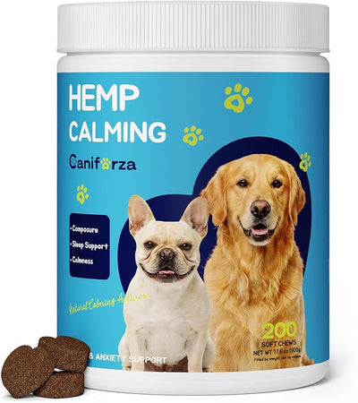 Calming Chews for Dog, Helps Support Relaxation & Stress Relief for Separation, Thunder & Travel, with Melatonin, Natural Soft & Tasty Chews, 200 Count