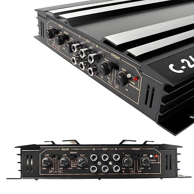 Car Power Amplifier 4-Channel Slim Stereo Car Audio Amplifier Amp 12V (4 Channel - 13.39 inch)