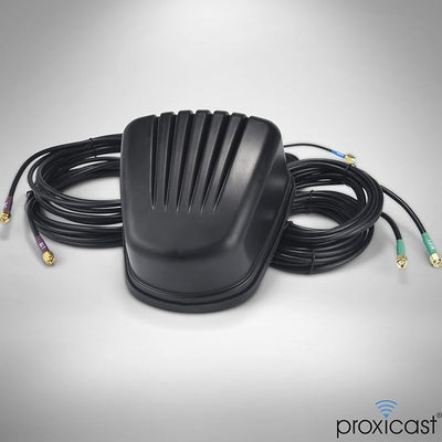 Proxicast 5-in-1 Pro-Grade Low-Profile 2x2 MIMO 4G/5G + Wi-Fi + GPS Screw Mount Combination Vehicle Antenna Compatible with Cradlepoint, Digi, Peplink and Other Modems/Routers (Gibraltar ANT-510-221)