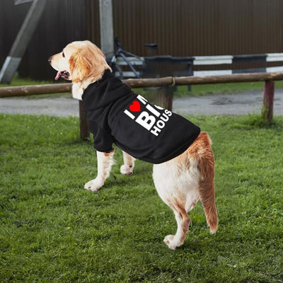 Dog Sweater Dog Hoodie Cold Weather Coat Hooded Sweatshirt for Puppies,Cats, Small Medium Large Dogs (Black(House), XX-Large)
