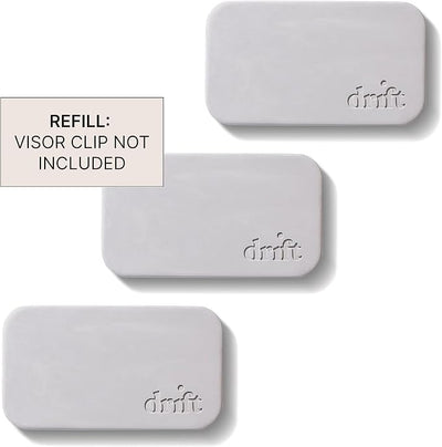 Drift Car Air Freshener - The Original Stone Air Freshener - Car Odor Eliminator - Long Lasting Scent - Metal Clip - Essential Oils - Clean Ingredients - Grove Scent 3 Pack Refill - NO CLIP INCLUDED