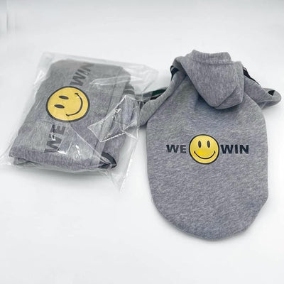 Weowin Pet Outfit - Cute Dog Hoodies Tracksuit Sweater Sweatshirt Winter Cold Weather Coat 2-Legs Grey for Small Medium Large Dogs Boy or Girl (XX-Small)