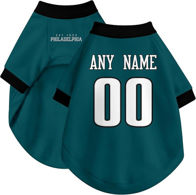 Philadelphia Dog Clothes Jersey Style Personalized Pet T Shirt with Custom Name Number for Small Medium Large Dogs