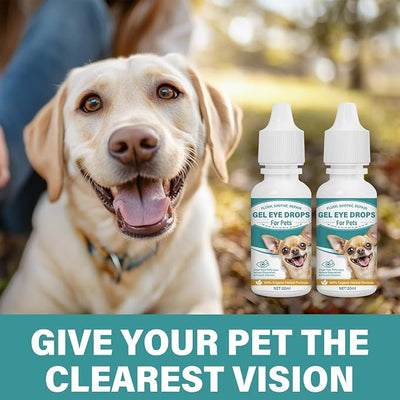 Cataract Drops for Dogs - Pet Gel Dog Eye Drops for Soothing Eye Discomfort, Reducing Tear Stains, and Supporting Eye Health, Gentle Formula for All Animals (2 X 20 ml)