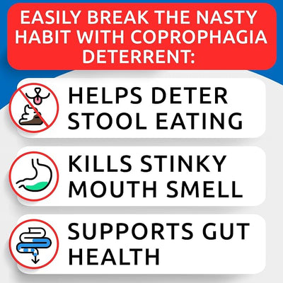 No Poo Chews for Dogs - Coprophagia & Stool Eating Deterrent with Probiotics, Digestive Enzymes & Breath Aid Support - Stop Dog Poop Eating