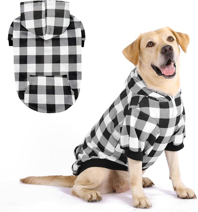 KOOLTAIL Plaid Dog Hoodie Pet Clothes Sweaters with Hat