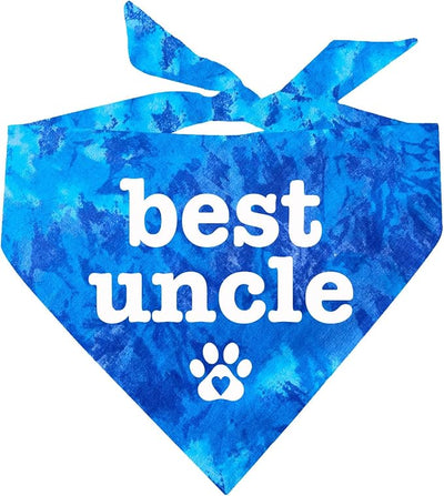 Best Uncle Father's Day, Valentine's Day, Birthday Dog Bandana (Royal Scrunch, OS588)