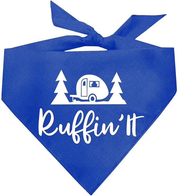 Ruffin' It Camping Dog Bandana (Royal, XS 309)