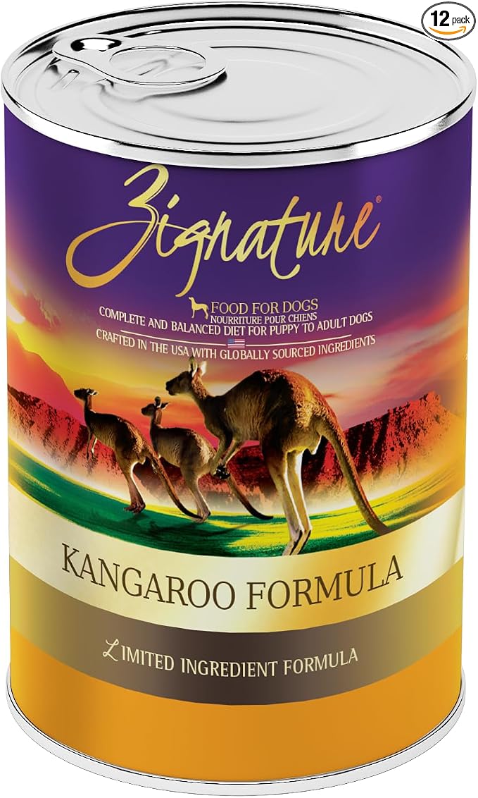 Zignature Kangaroo Canned Dog Food Formula 12/13oz