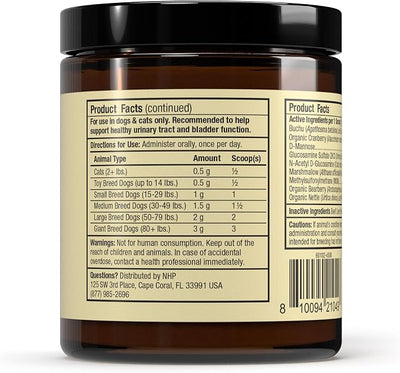 Bark & Whiskers Bladder Support, 3.17 Oz. (90 g), 90 Scoops, Supports Urinary Tract Health, with Cranbery & D-Mannose, Vet Formulated, Non-GMO, Dr. Mercola