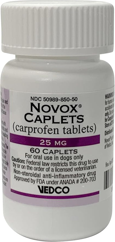 NOVOX® (CARPROFEN Tablets) CAPLETS 25MG 60 CT