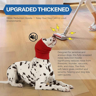 Dog & Cat Calming Hoodie – Soft Double-Layer Ear and Neck Cover for Anxiety Relief & Noise Protection, Elastic Pet Head Wrap for Grooming, Bath, Drying & Fireworks