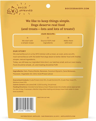 Bocce's Bakery Nutty 'Nana + Berry Yogurt Smoothie Dog Treat Bundle – Natural, Wheat-Free Soft & Chewy Cookies and Training Bites Made with Real Ingredients and Baked in The US – 3 Pack