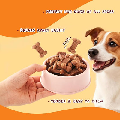 Jungle Calling 48 Ct. Senior Dog Soft Treats, Easy to Chew for Training, Real Beef 1st Ingredient, Natural Digestive Support & Healthy Treats, Grain Free Meaty Tenders, 1.1 lb