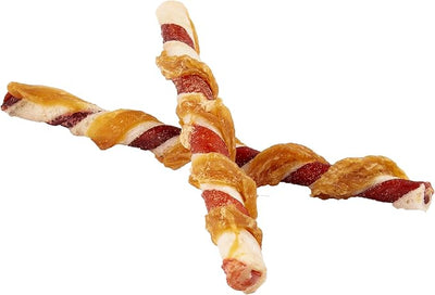Good 'N' Fun Triple Flavor Twist Rawhide Treats For Dogs, 70 count (12 pack)