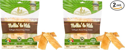 Fieldcrest Farms Nothin to Hide Flip Chips Chews for Dogs - All Natural Rawhide Alternative Treats for Dogs, Chicken, Beef or Peanut Butter Flavor Snack for All Breed Dogs (Chicken, 8.5 Oz)