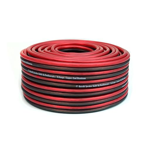 KnuKonceptz Bassik 16 Gauge AWG Speaker Wire Cable with Soft Touch Ultra Flex PVC for Home Theater Speakers and Car Audio - Red/Black 50 Feet