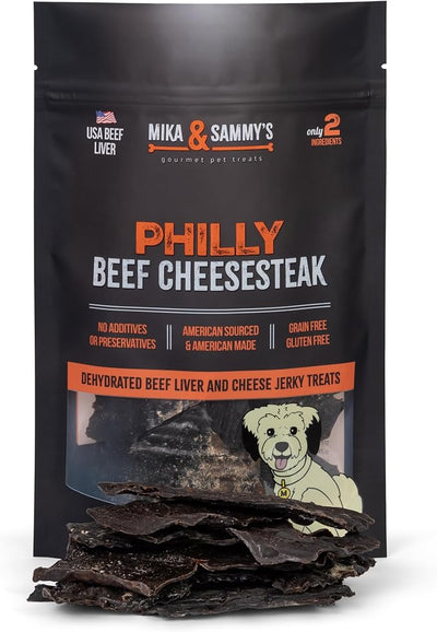 Mika & Sammy's Gourmet Beef Liver Jerky Dog Treats Made in the USA. (Beef Cheese 5 oz)
