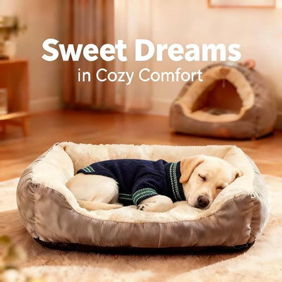 Small/Medium Dog Sweater, Warm Dog Winter Coat w/Sleeves, Comfortable High Neck & Leash Hole, Premium Dog Clothes for Labrador-Best for Holidays, Daily Walks XL Blue