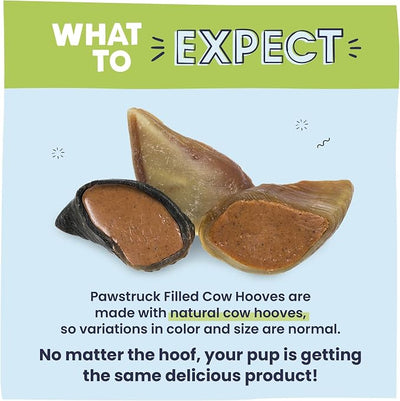 Pawstruck Peanut Butter Filled Cow Hooves for Dogs – Made in USA, Long-Lasting Dental Treats and Chews – Beef Hoof – 5 Count – Packaging May Vary (Pack of 4)