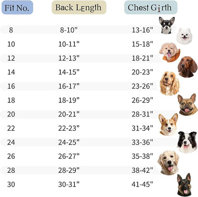 SPACE LION Dog Puffer Jacket, Down Winter Coat, Durable Outdoor Coat for Cold and Windy Conditions, Lightweight & Adjustable Fit Coats for Medium & Large Dogs, (Alaskan Blue, Size 16 Gift Box)