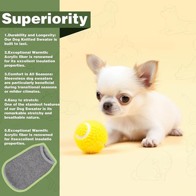 Cozy and Functional Dog Shirts for Small Puppies: Stretchable Gray Attire with Easy-On Design, Ideal for Chihuahuas and Yorkies - Enhance Comfort and Playfulness on Chill Days X-Small