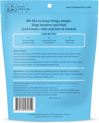 Bocce's Bakery Very Berri Froyo Dog Treats – Natural, Wheat-Free Soft & Chewy Cookies Made with Real Ingredients – Baked in The USA and Topped with Berries & Sprinkles, 6oz