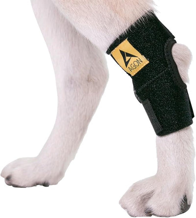 Agon® Dog Leg Braces For Back Leg wrap hock compression protects wounds and helps heal hind legs rear ankle joint, preventing injuries, sprains providing stability for dogs, canine arthritis (X-Small)