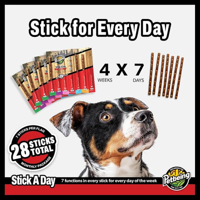 Stick a Day for Dogs | Daily Real Meat Dog Chew Sticks with 7-in-1 Wellness Support | Dog Treats with Vitamins & Nutrients for Daily Routine | Chicken Flavor, 28 Count
