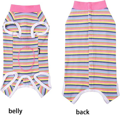 2 Packs Pet Dog Recovery Onesie Suit for Dogs Cats After Surgery,Dog Abdominal Wounds Bandages Cone E-Collar Alternative. (Navy, M)