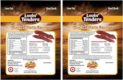Lovin Tenders Duck Jerky Fillets Dog Treats (2 Pack - 7 oz per Pack)