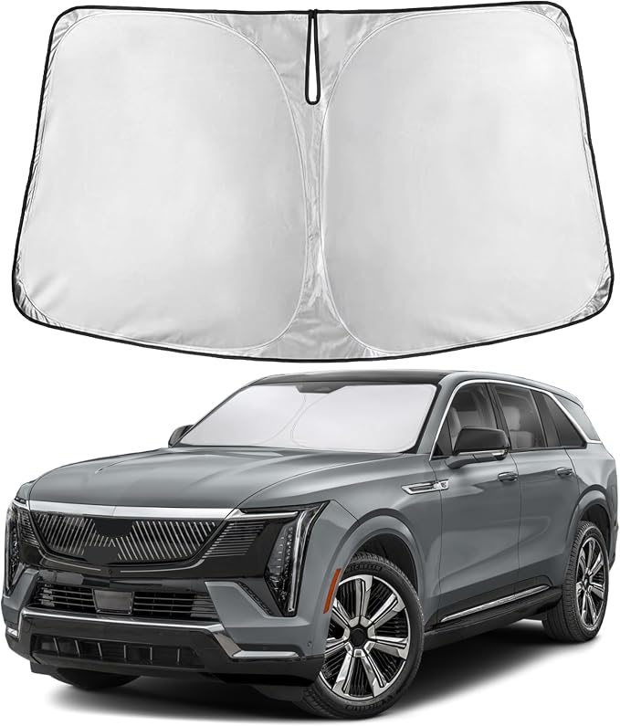 EcoNour Windshield Sunshade Compatible for Cadillac Escalade 2021-2024 2025 2026, Sun Visor for Front Windshield & Window Sun Shade Cover, UV Heat Blocker & Protector, Car Accessories
