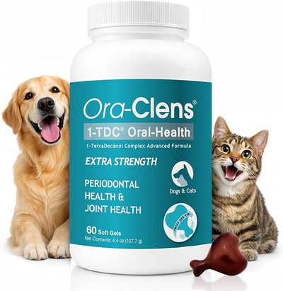 1-TDC Periodontal Supplement ES for Dog & Cat, Supports Oral, Hip & Joint Health, Muscle & Stamina Recovery, Skin & Coat Health (60 Count)