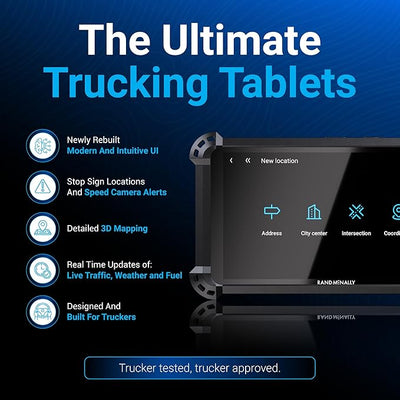 Rand McNally GPS Tablet, 6 Inch, Truck Navigation, Android, Real-Time Traffic, Fleet Management, RANDTAB6