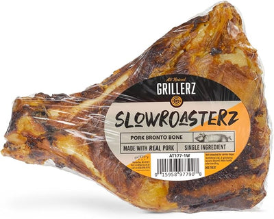 Grillerz Pork Bronto Bone, 1 Count, Pork Bones for Dogs, Rawhide Free, Dog Chew for Healthy Teeth & Gums, High Protein, Easy to Digest, Long Lasting, Natural Treats for All Breeds