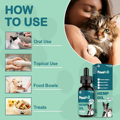 Hemp Oil for Dogs and Cats - Helps Pets with Anxiety, Pain, Stress, Sleep, Arthritis, Seizures Relief - Calming Treats Chews - Support Hip and Joint Health (2 Pack)
