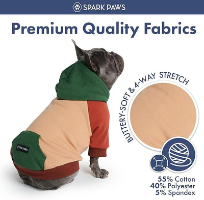 Spark Paws Dog Hoodie – Premium Dog Sweater for Small, Medium, and Large Dogs | Warm Outfits for French Bulldogs, Pitbull, Puppy, Winter Jacket Alternative - Ranger - 2XL